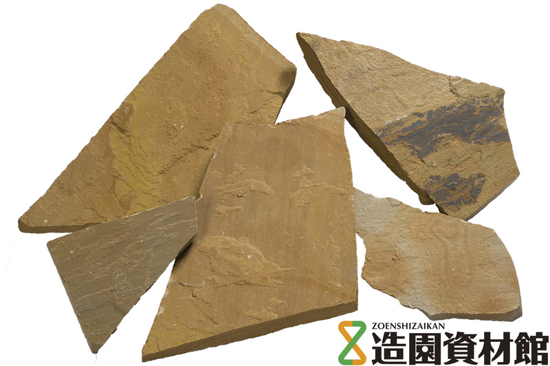 ヴィスタストーン サンド乱形 ラジグリーン | 造園資材館