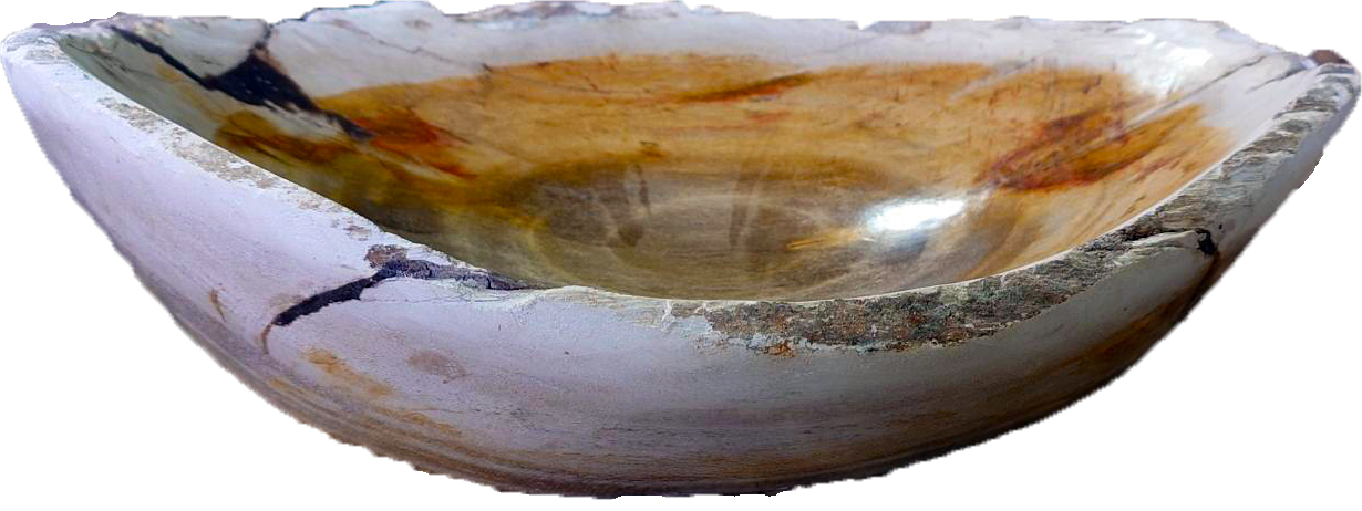 木化石　刻（とき）ウォーターボウル | 造園資材館