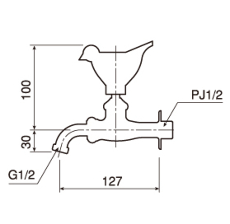 万能ホーム胴長水栓 スズメ | 造園資材館