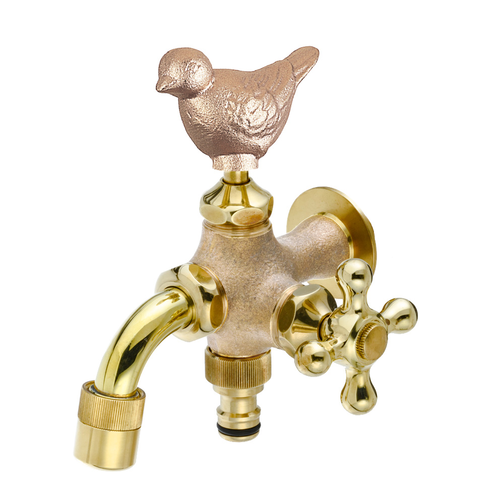 二口万能胴長水栓 スズメ | 造園資材館