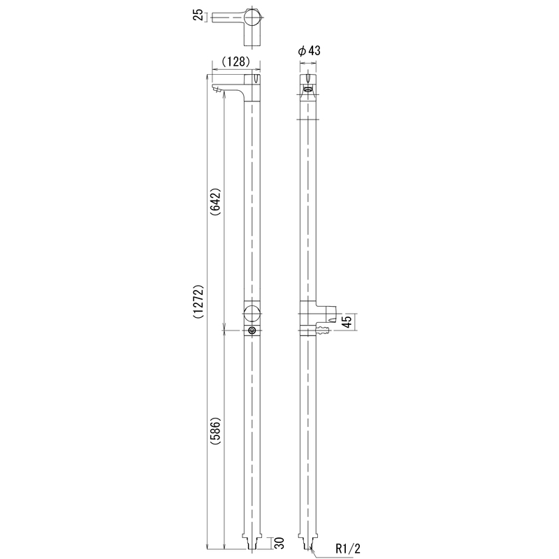 回転散水栓柱 LibertaⅡ ホワイト | 造園資材館