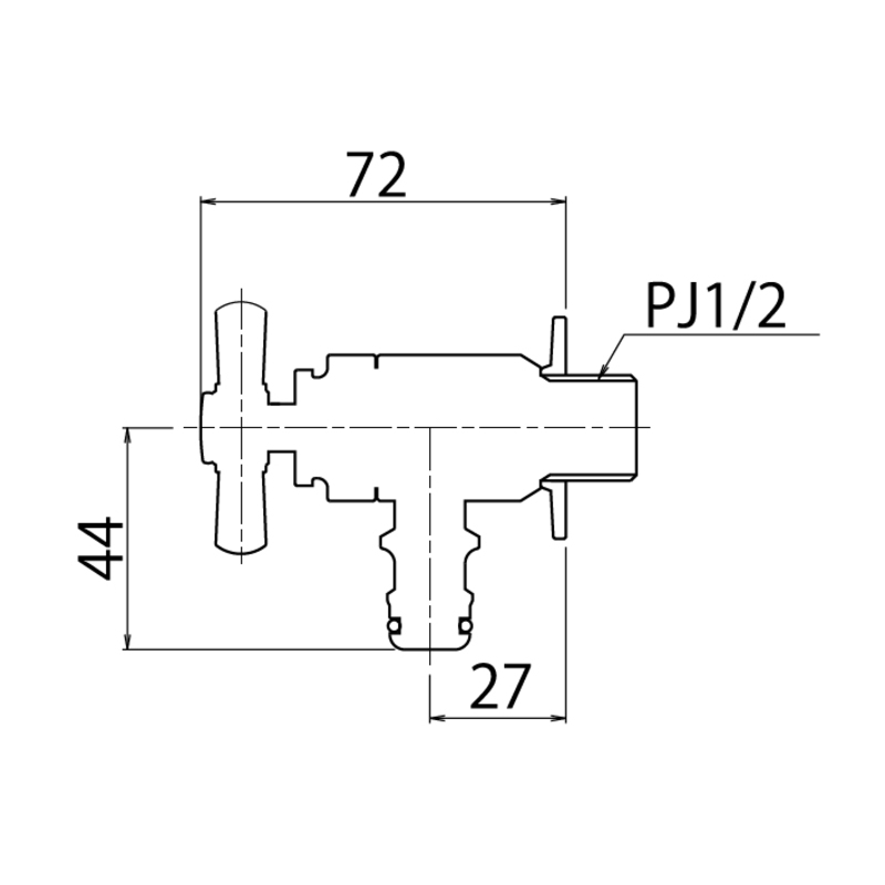ホース接続水栓一文字ハンドル 研磨 | 造園資材館